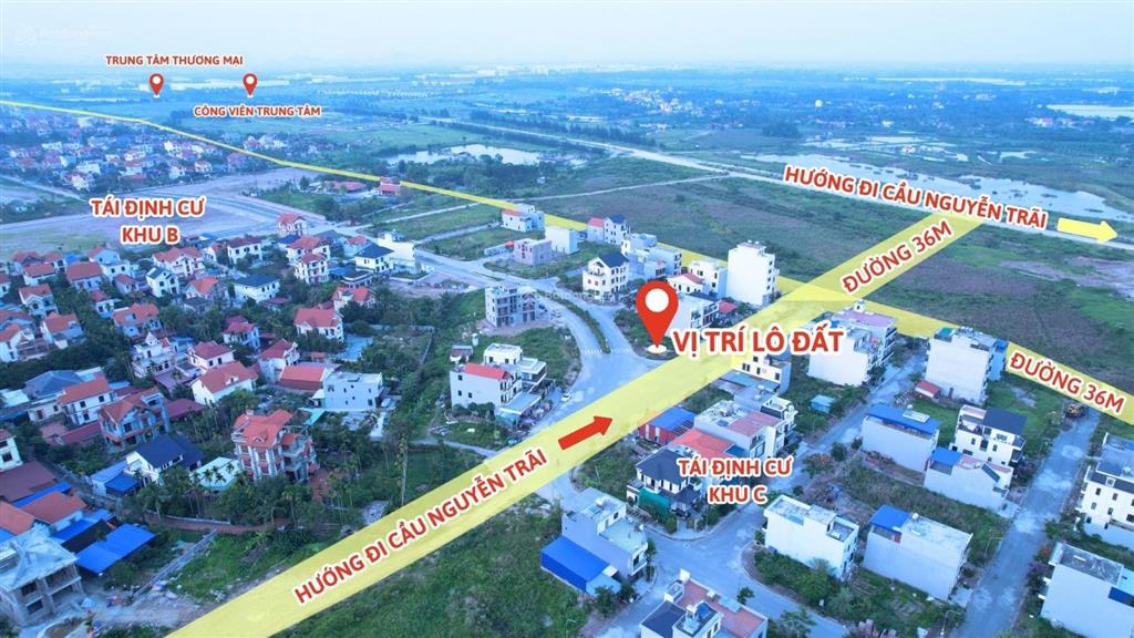 Chính chủ bán lô góc vàng 192.4m², giá 16,5 tỷ tđc bắc sông cấm (khu c) mặt đường 36m