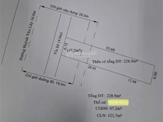 Đất mặt tiền kinh doanh đường huỳnh văn lũy, phú mỹ, dt 6.75x33, thổ cư 150, đất nở hậu gần tpmới