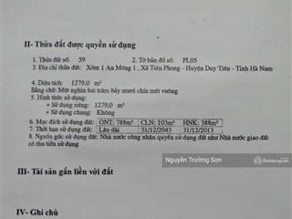 Bán đất trang trại 2 mặt tiền sát sông phù hợp làm sinh thái, nghỉ dưỡng, đầu tư phân lô 1300m2