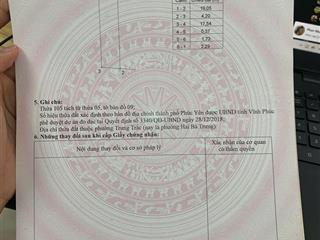 0388 660 ***  bán đất tại hoàng quốc việt, trưng trắc, phúc yên, vĩnh phúc, chỉ với 33 tr/m2, 76.5m2