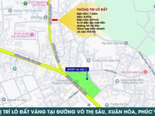 0388 660 ***  bán đất tại võ thị sáu, 31 triệu, 231 m2, view đẹp, giá cực chất, phúc yên, vĩnh phúc