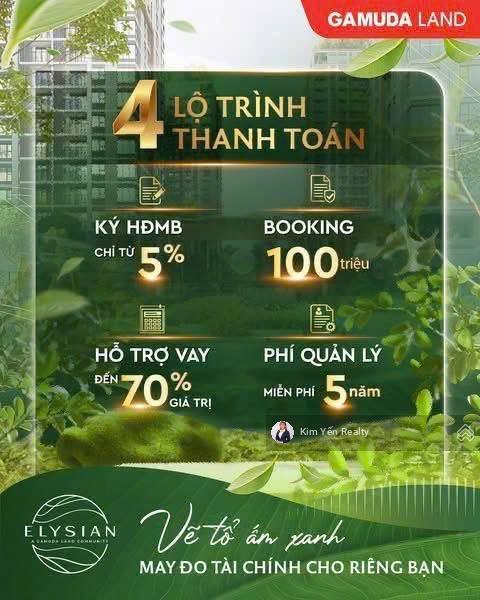 Block mới elysian ra hàng chỉ cần 5% ký hđ, nhận nhà sau 30%