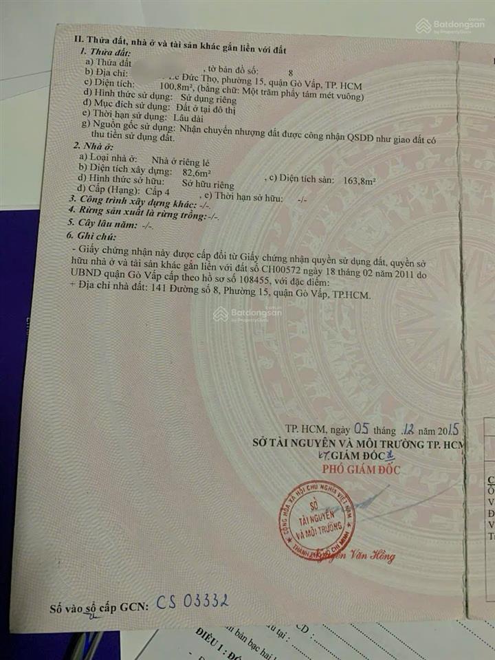 Bán đất lê đức thọ, gò vấp. tương lai chỉ cách bờ kè tham lương 100m. hẻm xe hơi. giá 7ti tl