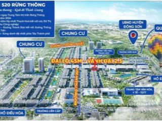 Bán cặp hh2  190m2 (có thể xây biệt thự sân vườn), mb520, tại tt rừng thông, đông sơn, thanh hóa