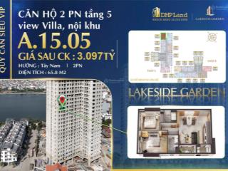Cần bán căn góc 74,7m2 (65,8m2) giá chỉ 3 tỷ tại dự án lakeside garden  lê hồng phong