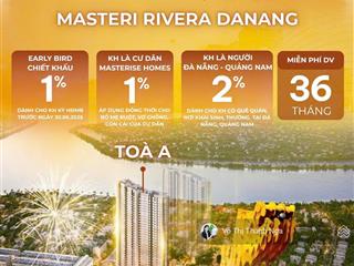 Chính thức nhận booking tòa a dự án masteri rivera bên sông hàn, hỗ trợ vay đến 70%