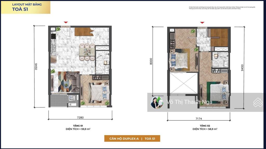 Căn duplex 3 pn mặt sông hàn tại sun symphony đà nẵng giá 9.2 tỷ/108m2