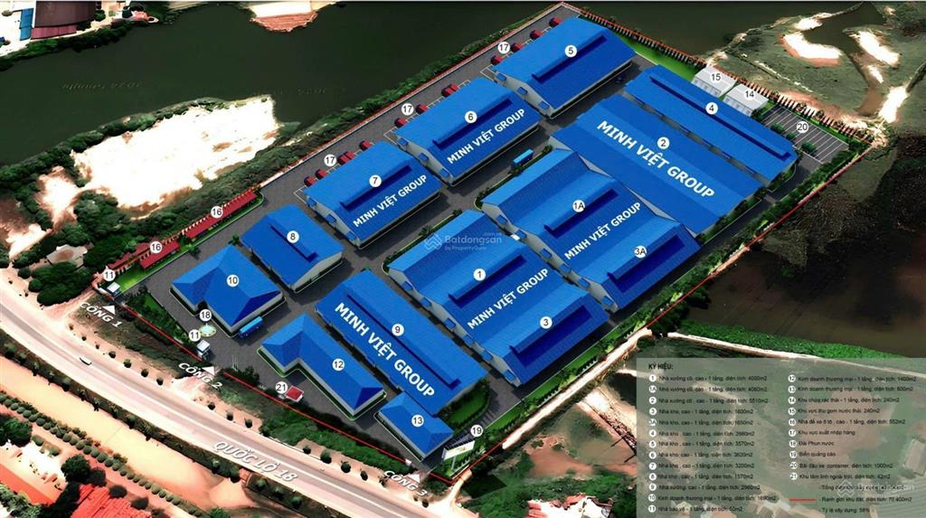 Công ty chúng tôi cho thuê kho xưởng, nhà máy sx dt 72000m2   0912 666 ***
