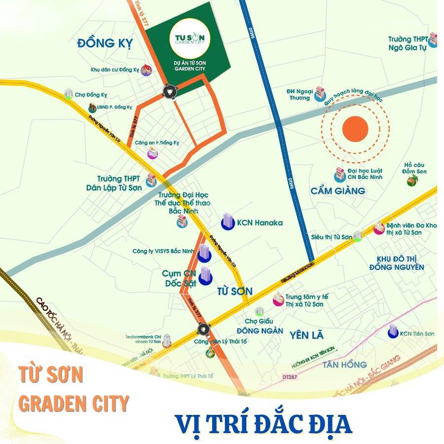 Mở bán giai đoạn 2 đất nền shophouse, liền kề, biệt thự  dự án từ sơn garden city đồng kỵ