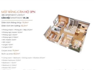 ** bán cắt lỗ** căn góc 76m2  3pn 2wc  ban công tb, tiến độ giãn 5% tại g6  sola park.0966 866 ***