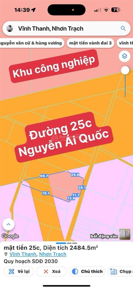 Bán đất 2365m² tại nguyễn ái quốc, xã phước an, đồng nai, giá thỏa thuận