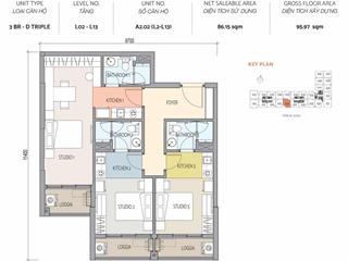 Bán căn hộ 3pn triokey dự án delasol, giá tốt 10 tỷ all in