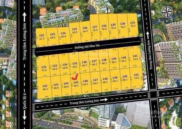 Đón đầu ql6 mở rộng  bán gấp lô đất 60,1m2 xã phú nghĩa oto đỗ cửa