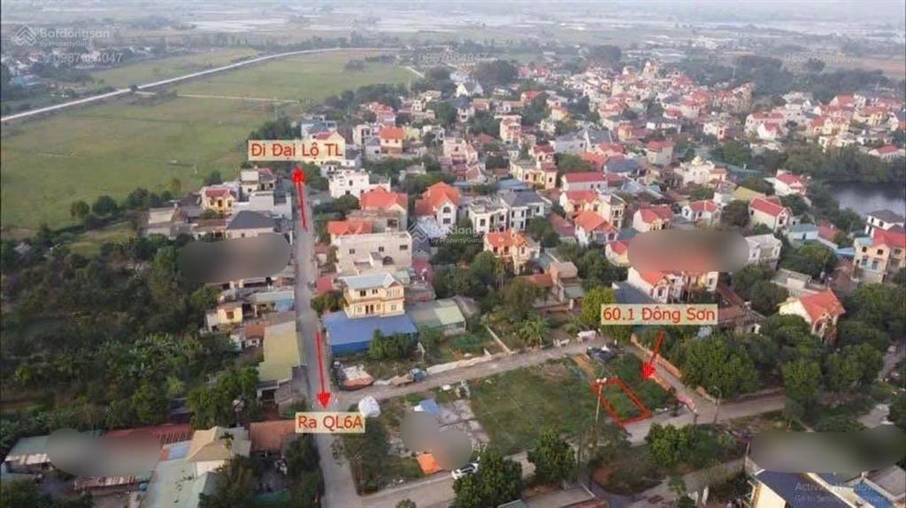 Đón đầu ql6 mở rộng  bán gấp lô đất 60,1m2 xã phú nghĩa oto đỗ cửa