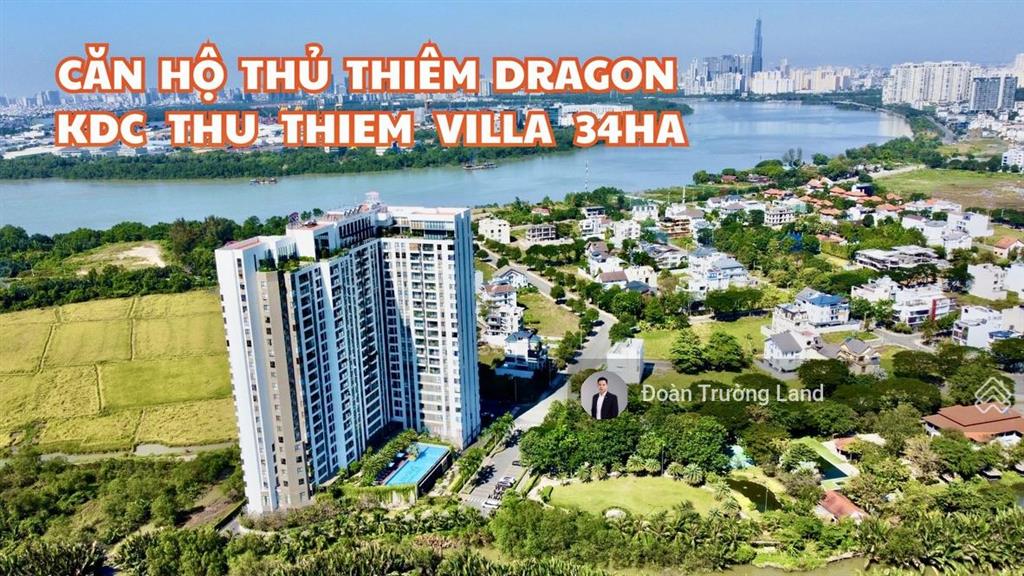 Cho thuê căn góc 1pn full nội thất  view sông sg  chung cư thủ thiêm dragon, quận 2