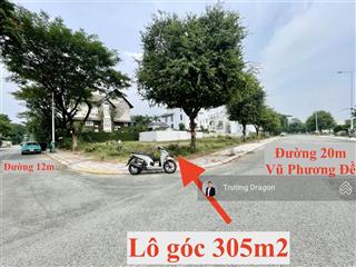 Bán lô góc mặt tiền đường 20m vũ phương đề và đường 12m kdc thủ thiêm villa