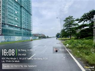 Bán đất nền 7x19m mt đường trương văn bang, thạnh mỹ lợi  ngay khu hành chính ubnd quận 2 cũ.