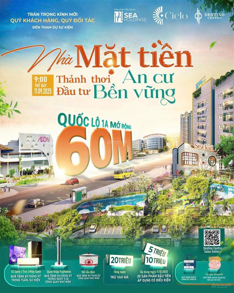 Căn hộ destino centro căn góc 2pn+2wc (1tỷ350)thanh toán 350tr nhận nhà sở hữu lâu dài view nội khu