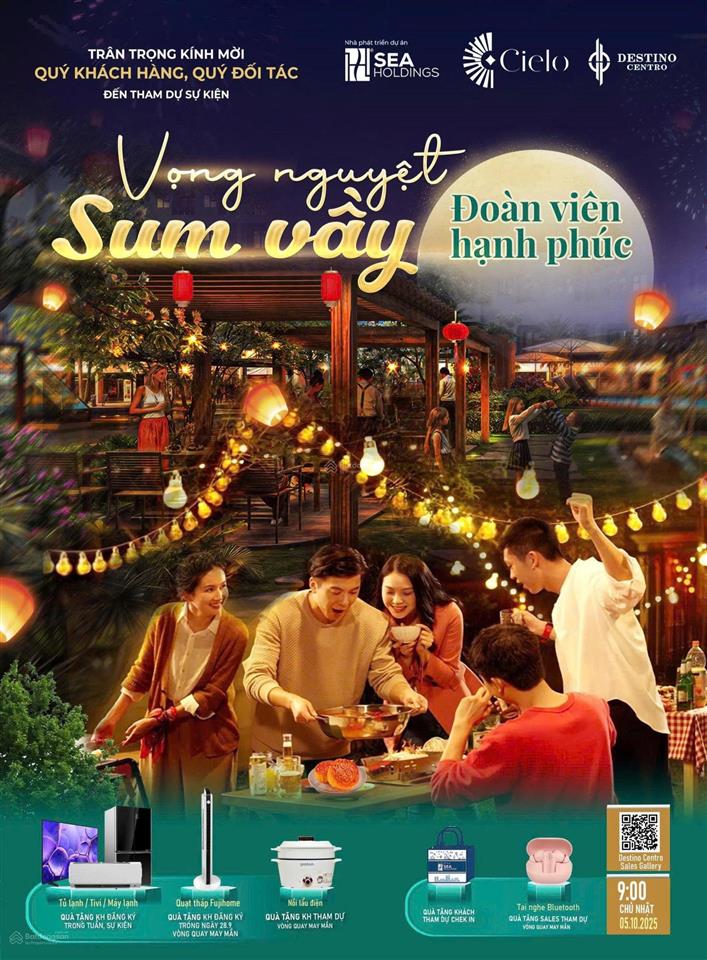 Căn hộ destino centro căn góc 2pn+2wc (1tỷ350)thanh toán 350tr nhận nhà sở hữu lâu dài view nội khu