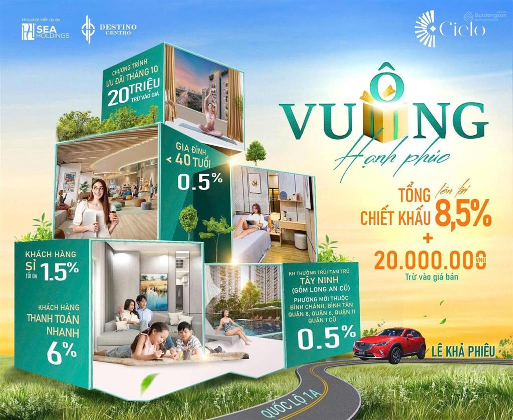 Căn hộ destino centro căn góc 2pn+2wc (1tỷ350)thanh toán 350tr nhận nhà sở hữu lâu dài view nội khu