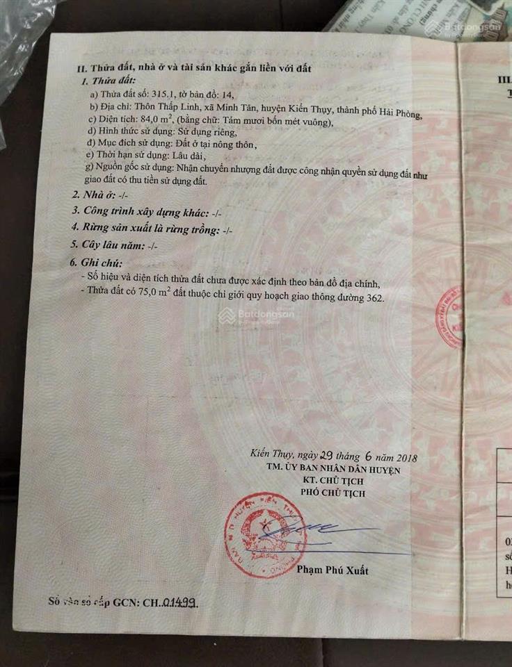 Siêu phẩm duy nhất  mặt tiền trục chính tl362 minh tân (kiến minh), hải phòng