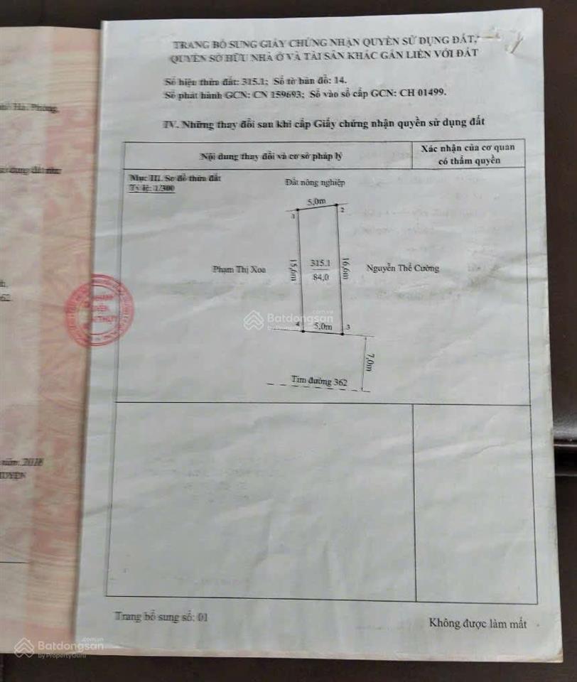 Siêu phẩm duy nhất  mặt tiền trục chính tl362 minh tân (kiến minh), hải phòng