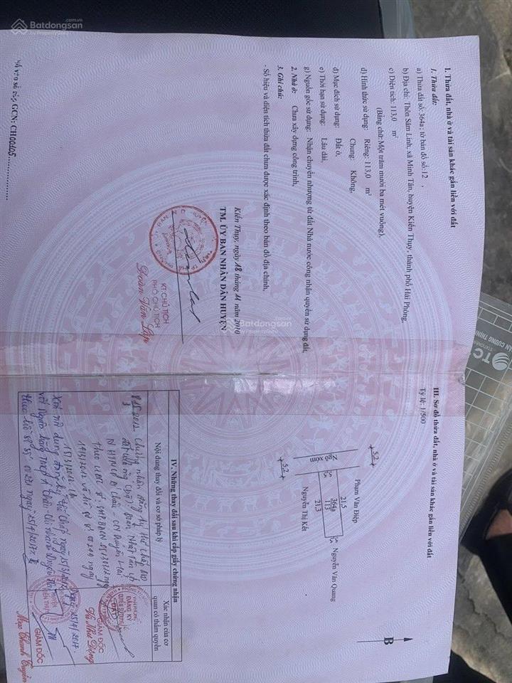 Mảnh đất tuyến 2 đường 402 sâm linh, minh tân, kiến thuỵ