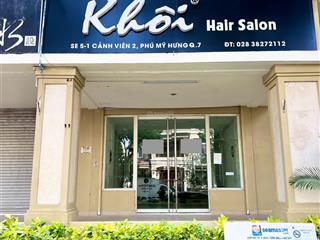 Cho thuê shop mặt tiền đường c, khu chung cư cảnh viên 2, phú mỹ hưng quận 7 giá chỉ 33 triệu/tháng