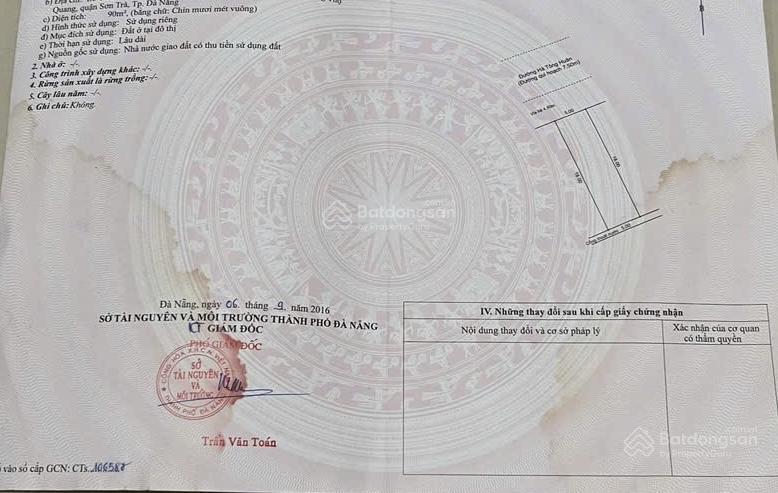 Cần bán lô đất đường hà tông huân, hướng đông, dt 90m2 (7,5 tỷ)