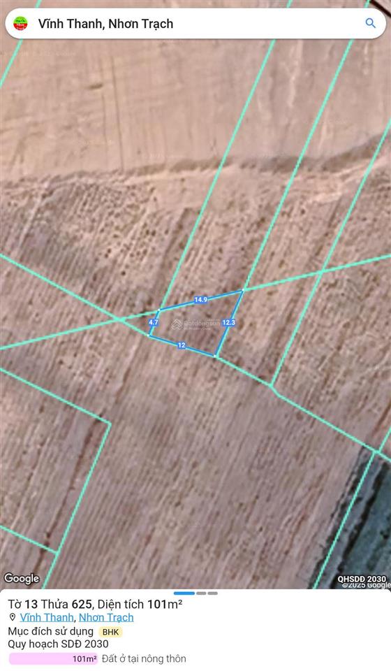 101m2 mặt tiền đường nguyễn ái quốc nối thẳng cổng sân bay long thành