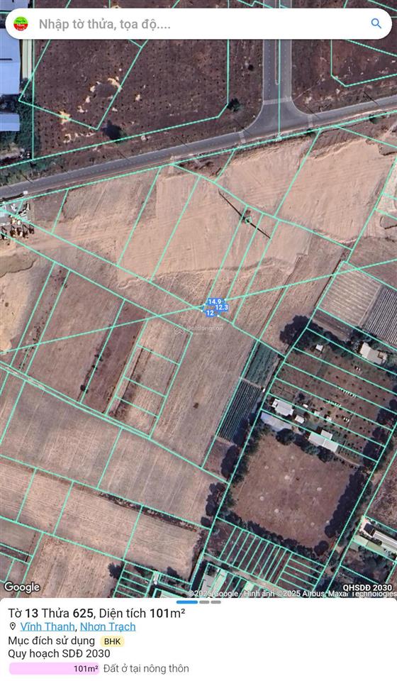 101m2 mặt tiền đường nguyễn ái quốc nối thẳng cổng sân bay long thành