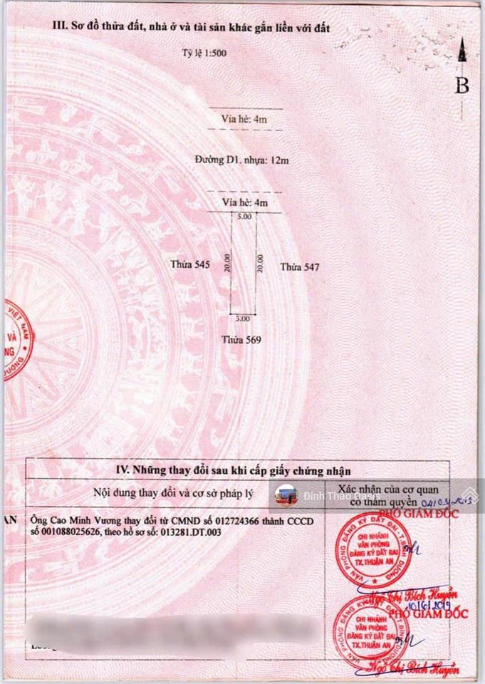 Chủ cần bán gấp 2 lô 200m2 sổ dời giá tốt tại mặt tiền d1, khu dân cư việt sing, thuận an, bd