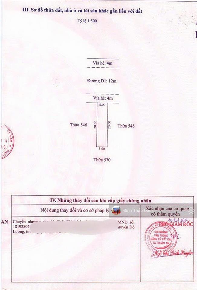 Chủ cần bán gấp 2 lô 200m2 sổ dời giá tốt tại mặt tiền d1, khu dân cư việt sing, thuận an, bd
