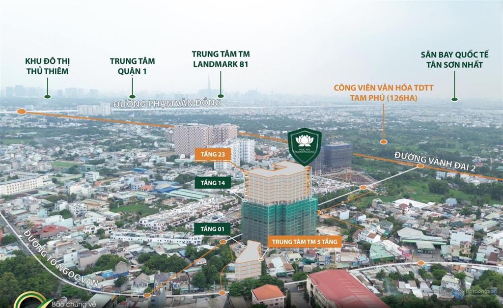 Suất đầu tư giá gốc cđt, prosper phố đông 2pn 2wc, 57m2, giá 2,6 tỷ, còn 1 căn