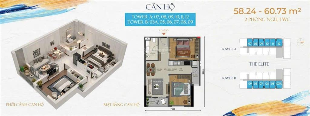 Suất ngoại giao bán căn 58m2 2pn 1wc, ký trực tiếp cđt, 0909 444 ***