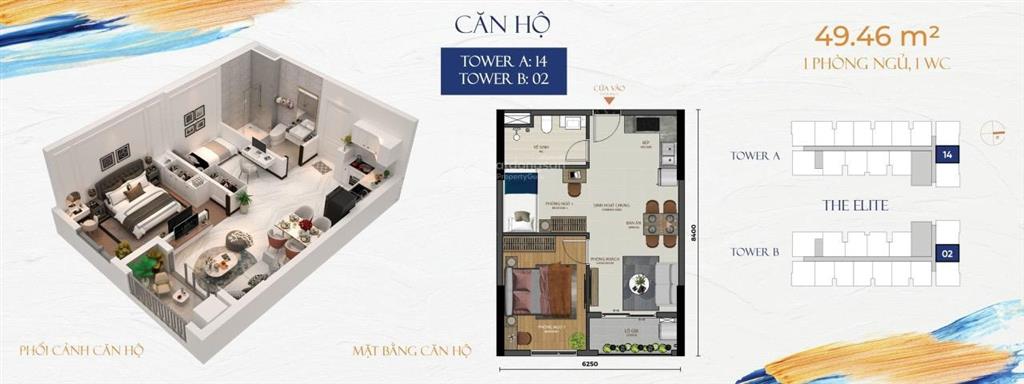 Bán căn 1pn + diện tích 49m2, căn hộ maison grand phú mỹ, giá cđt, thanh toán 50% nhận nhà