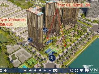 2 ngủ rẻ nhất chung cư vin cổ loa, 61m 2 ngủ 2 wc view công viên, bể bơi 5.65 tỷ 0966 858 ***