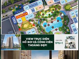 Căn 1pn+ tòa os2 opus one giá siêu rẻ 4.3 tỷ view hồ bơi vô cực và công viên ánh sáng