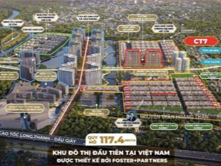 Số lượng có giới hạn. biệt thự 3 mặt giáp sông phân khu sola dự án the global city. dt 10mx20m