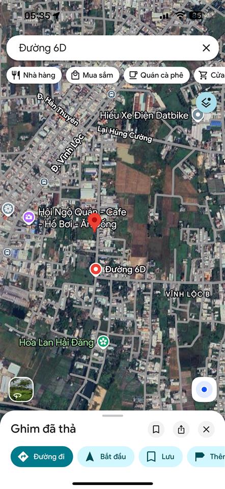 Đất mặt tiền đường 6d, bình chánh. 7.450m2 80m x 70 giá 16tr/m2