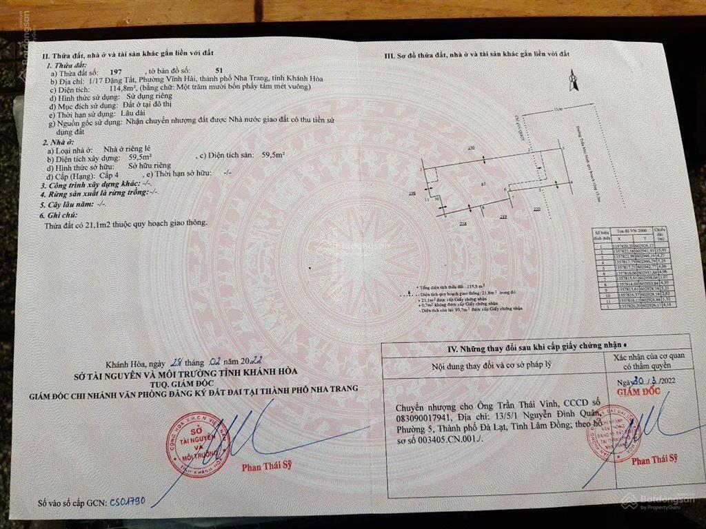 Bán đất đường trần mai ninh gần bãi tắm hòn chồng nha trang
