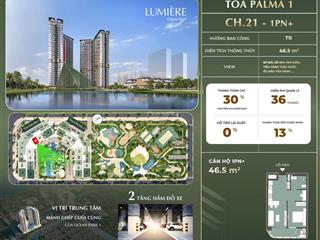 Bán căn 1pn view hồ ngọc trai tầng đẹp  dự án lumière orient pearl.  0931 232 ***