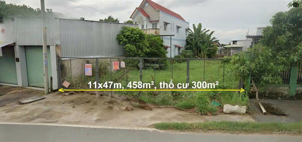 Bán đất mặt tiền đường nguyễn kim cương, xã tân thạnh đông, củ chi, 458m², 11x39m(47)m, 8.6 tỷ