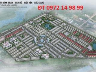 Bán đất kđt đình trám sen hồ việt yên bắc giang giá đầu tư từ 1,1xx tỷ/lô