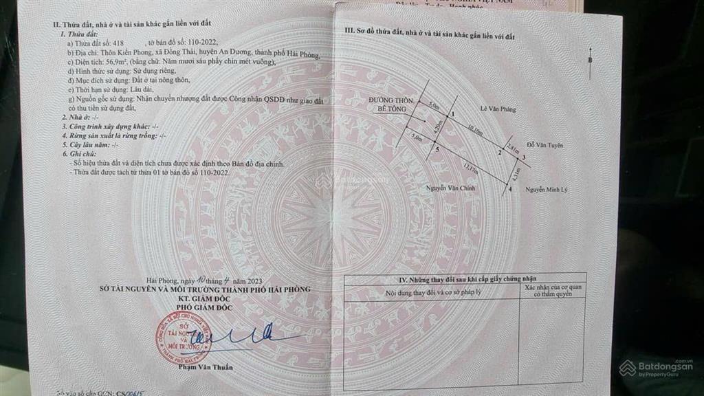 Bán đất kiến phong  đồng thái ngõ ô tô giá chỉ 1,7 tỷ.  0979 087 ***