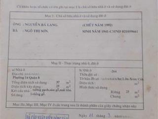 Bán nhà Quận 8 gần cầu Chà Và , 3 tầng BTCT , cách MT đường 4 căn - giá chỉ 3 tỷ lh 0906380892