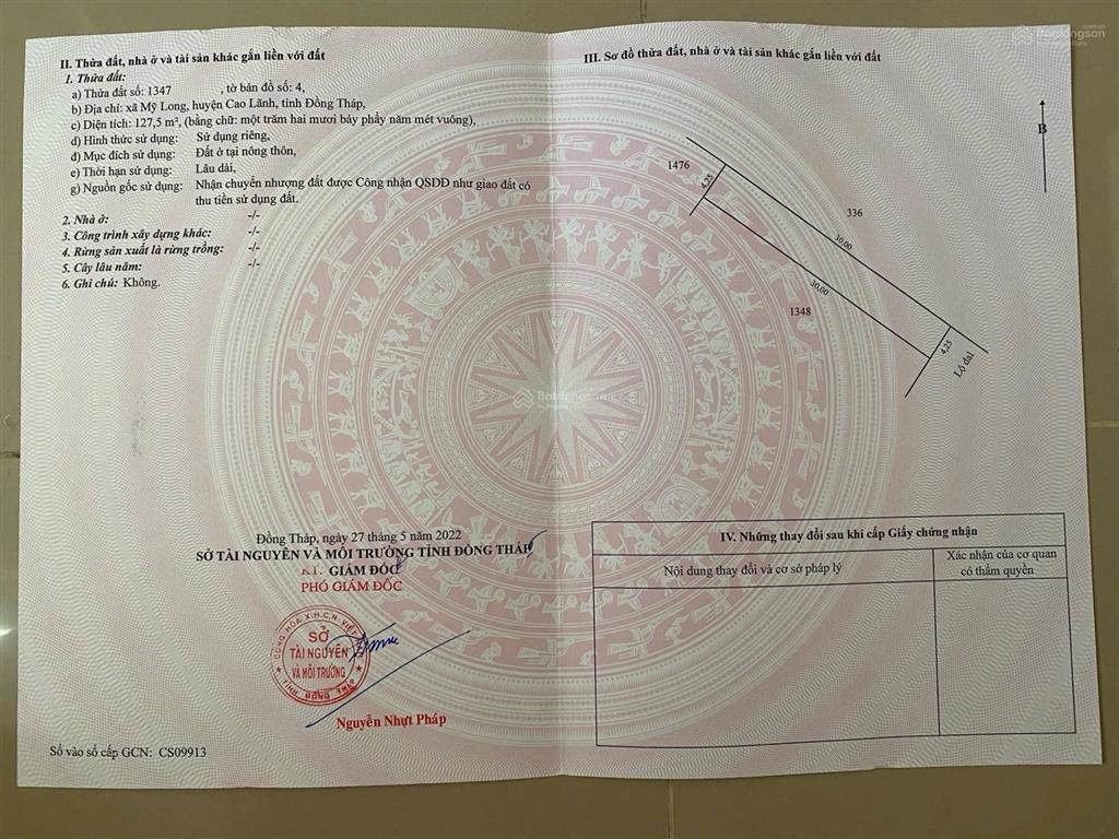 Cần bán 2 nền đôi xã mỹ long  8.5 x 30m, thổ cư 100% có 2 sổ hồng riêng giá 600 triệu/thương lượng