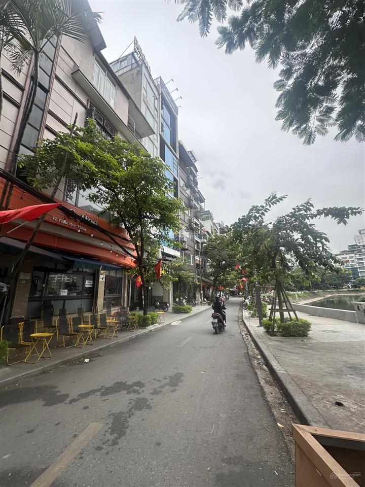 Mặt phố phạm huy thông 62m 5 tầng vỉa hè 2 bên , view hồ đẹp long lanh ,kd nhộn nhịp giá 45 tỷ