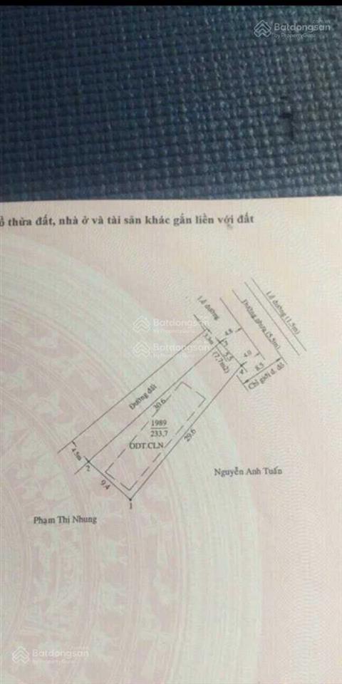 Mặt tiền nhựa 8m dt 5.5m x 30m nở hậu 9.4m thổ cư 100m2 dân đông cách chợ 200m ct áo vàng 5000 cn