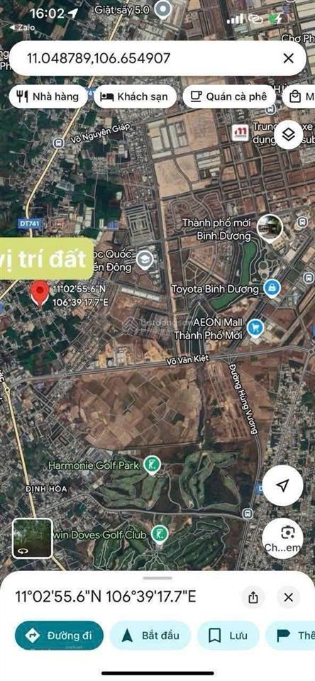 Giá chỉ 1.7 tỷ mặt tiền dx 63 nhựa 6m định hòa, vị trí gần tp mới bd dt 4x29m thổ cư 60m2= 116.6m2